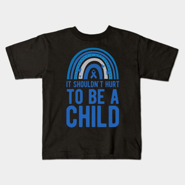 Child Abuse Awareness Kids T-Shirt by Crea8Expressions